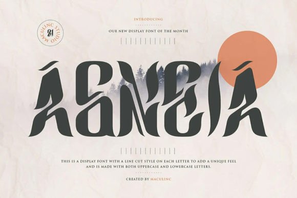 Agneia: A Unique Display Font for Modern Brand Identity