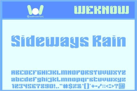 Sideways Rain: The Futuristic Display Font for Modern Branding